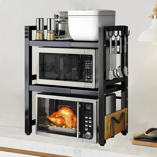 منظم فرن المطبخ ذو الطبقتين